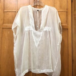 White sheer cover up